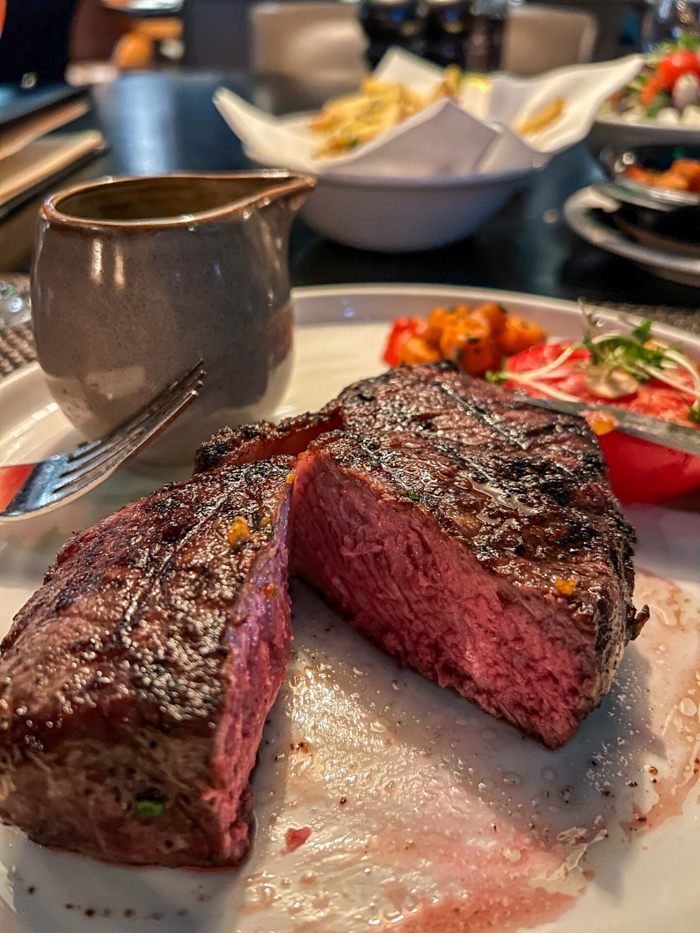 halal restaurants in manchester, Medium cooked Sirloin Halal Steak from Dakota Manchester Grill - halal restaurants in manchester, Medium cooked Sirloin Halal Steak from Dakota Manchester Grill