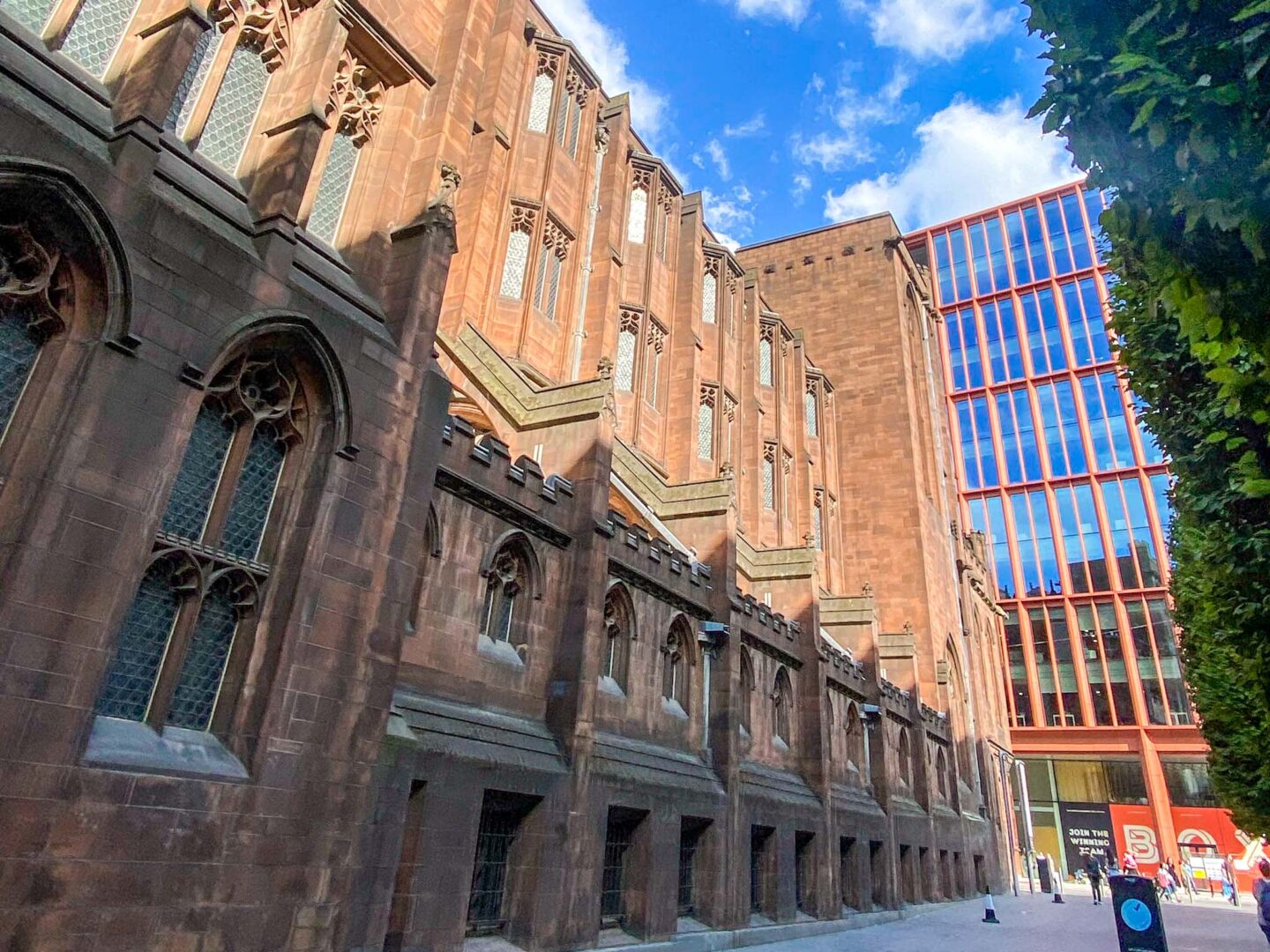 exterior of John Rylands Library, playing inside treetops adventure golf, Family Days Out in Manchester, Manchester with kids, - exterior of John Rylands Library, playing inside treetops adventure golf, Family Days Out in Manchester, Manchester with kids,