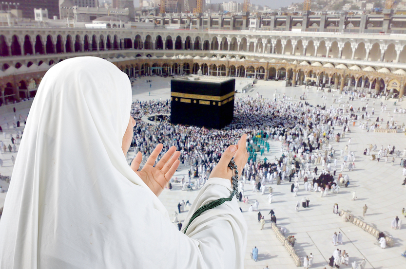 Duas for travelling, women at Kaaba Mecca praying - Duas for travelling, women at Kaaba Mecca praying