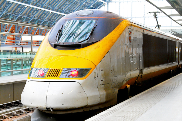 Euro Star Train - Eurostar train, travelling to Amsterdam from UK train