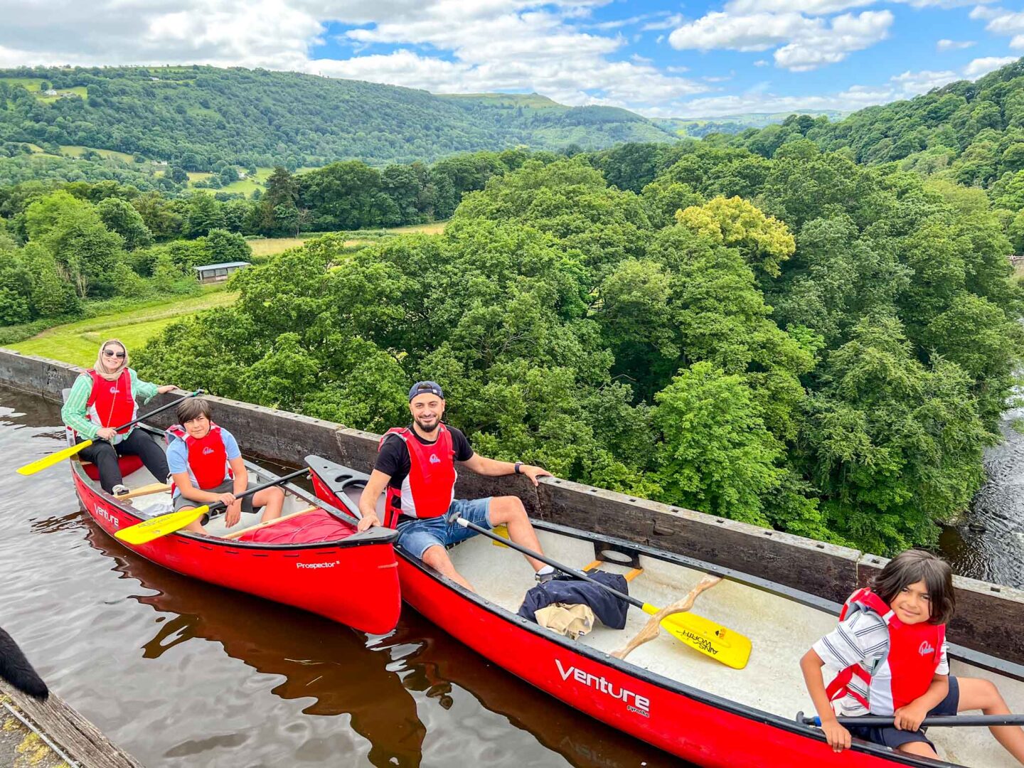 family on Pontcysyllte Aqueduct, family days out near manchester, - family on Pontcysyllte Aqueduct, family days out near manchester,