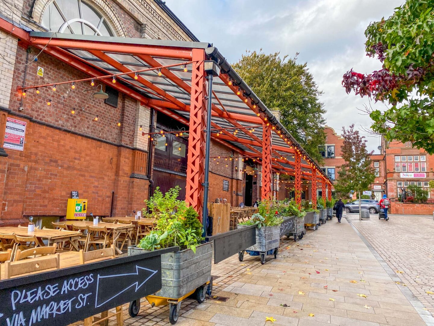 Things to do in Altrincham, outside Altrincham food market - Things to do in Altrincham, outside Altrincham food market