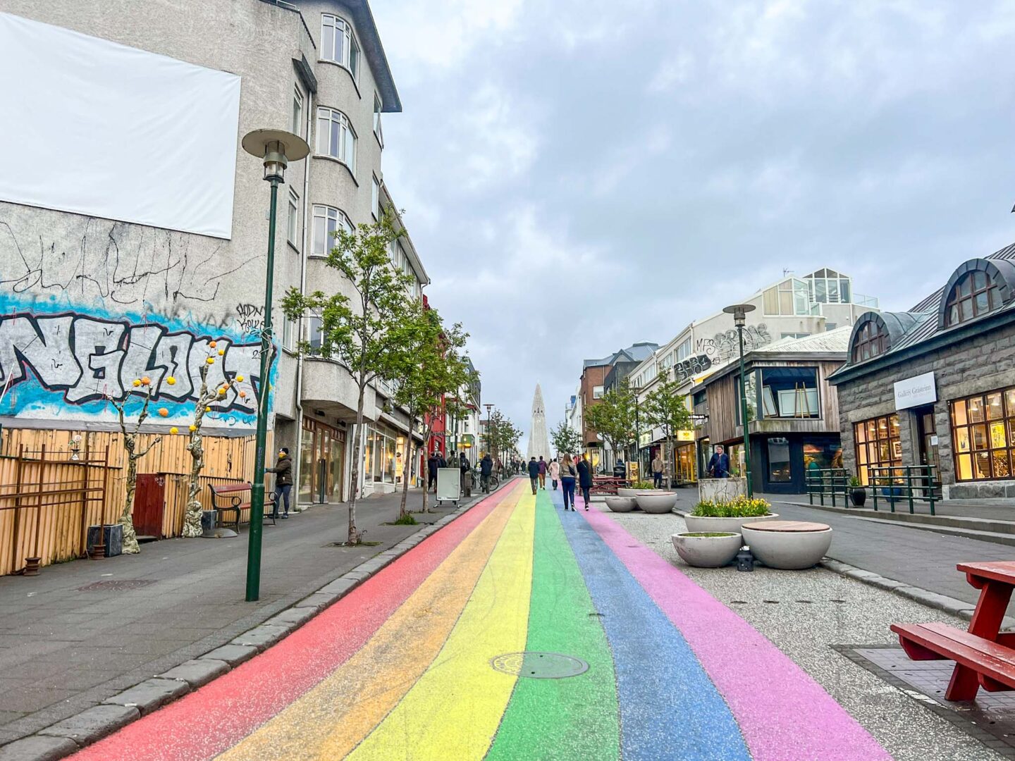 Iceland in May and June, Rainbow street in Reykjavik at 11:00 at night - Iceland in May and June, Rainbow street in Reykjavik at 11:00 at night