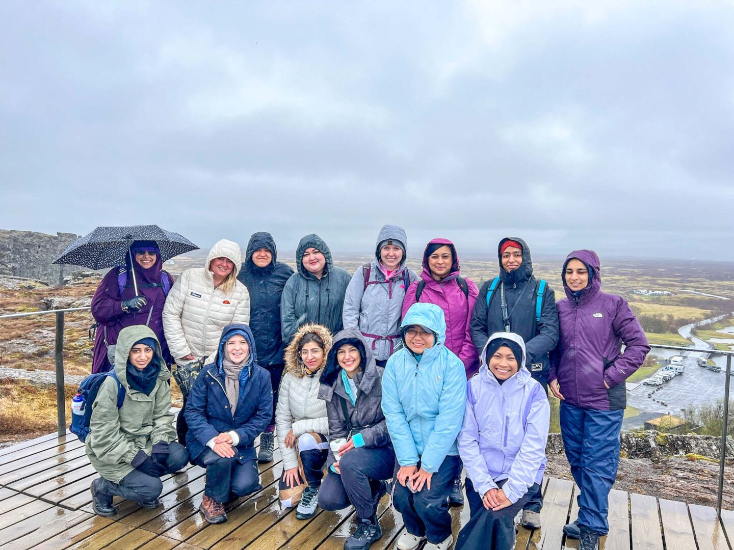 Iceland in May and June, group of ladies in the rain in iceland - Iceland in May and June, group of ladies in the rain in iceland