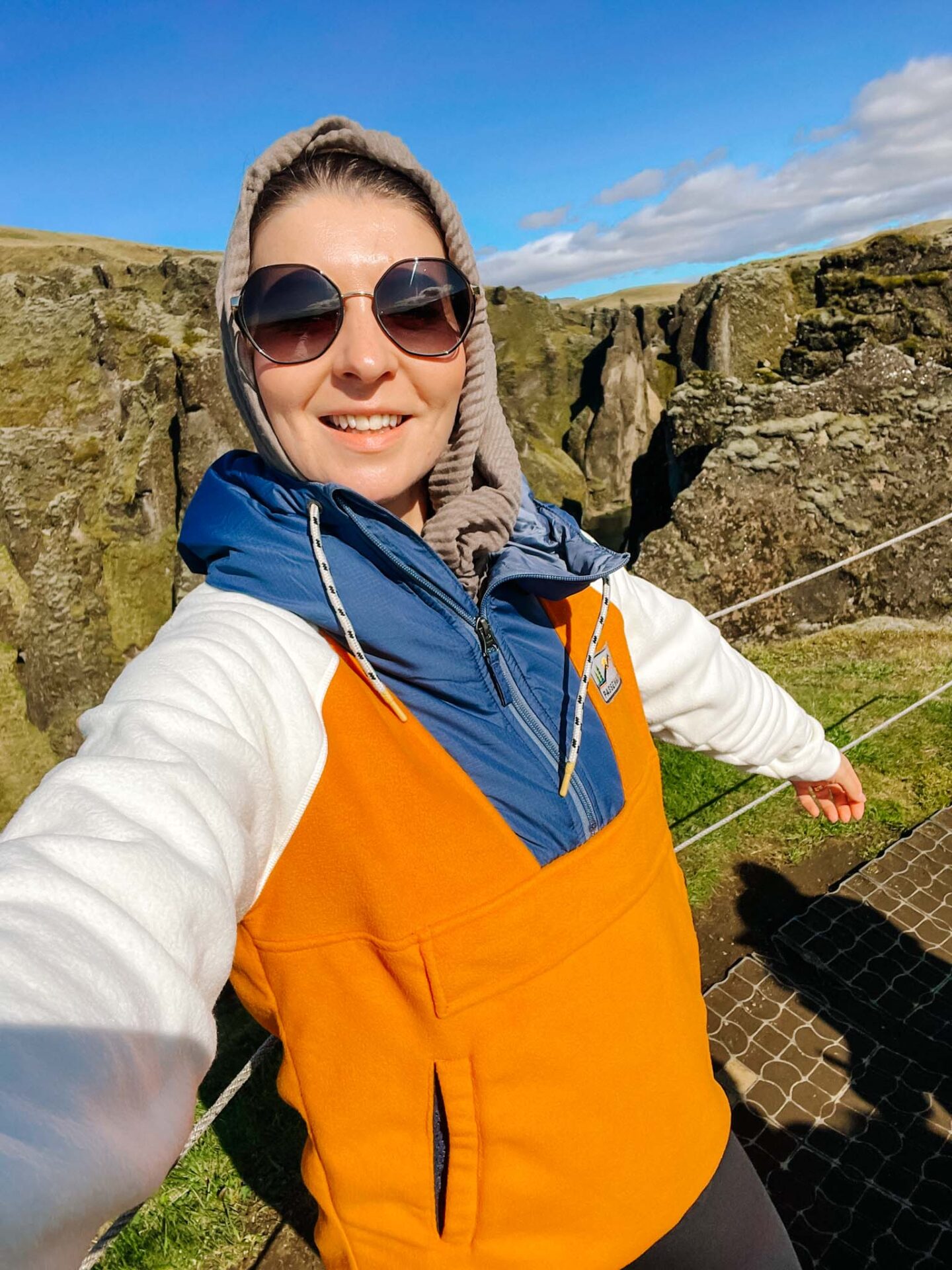 Iceland in May and June, Ellie in fleece in iceland - Iceland in May and June, Ellie in fleece in iceland
