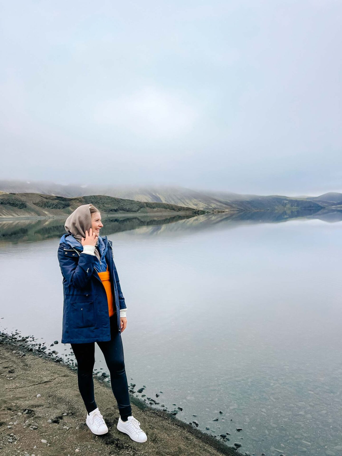 Iceland in May and June, Ellie by lake in Iceland in June - Iceland in May and June, Ellie by lake in Iceland in June