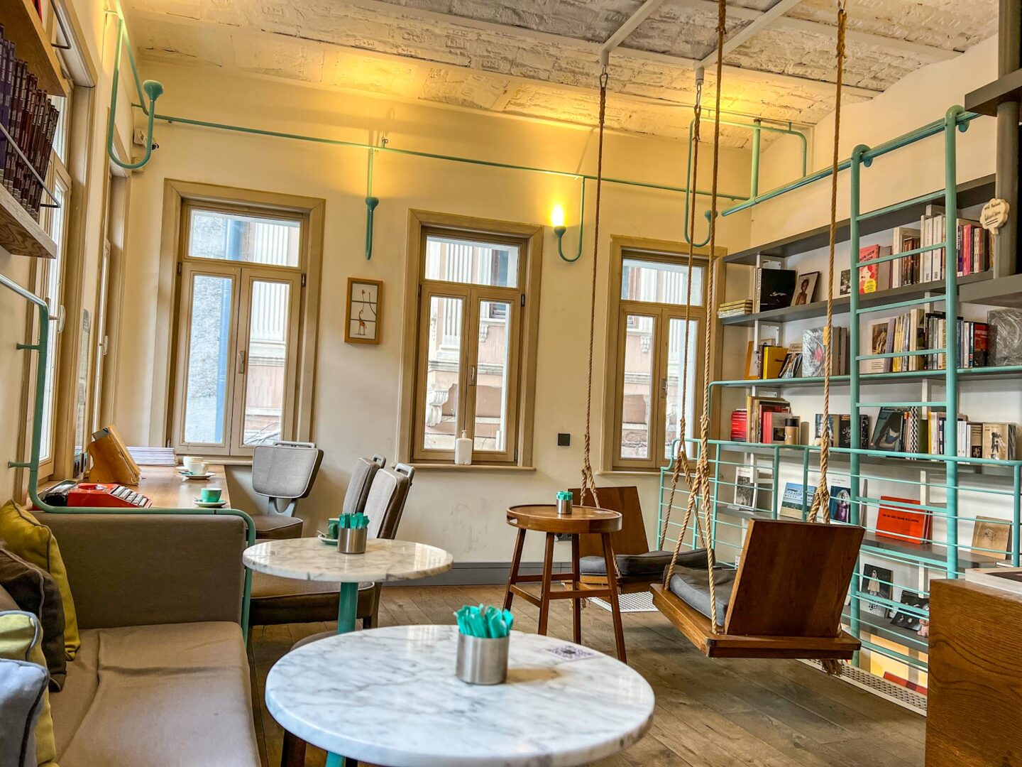 inside FIL Books Cafe, best Istanbul cafes - inside FIL Books Cafe, best Istanbul cafes