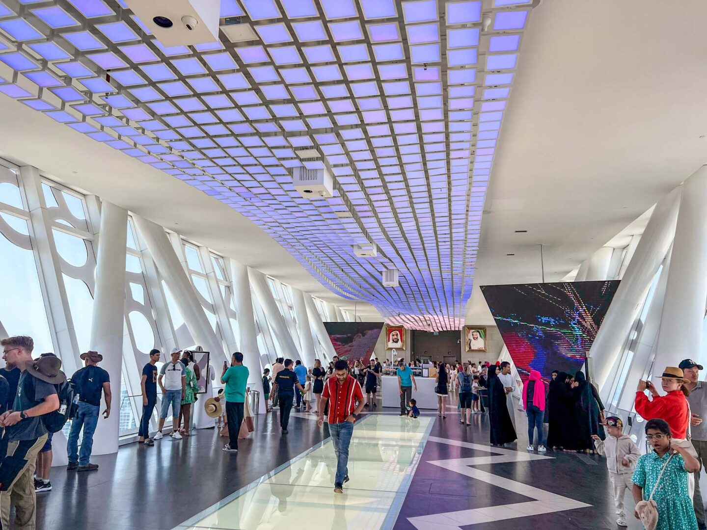 tourists inside the Dubai Frame, what to wear in Dubai - tourists inside the Dubai Frame, what to wear in Dubai