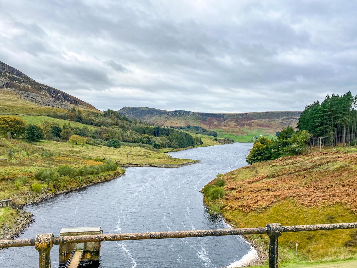 top view of Dovestone Reservoir, Easy Walks Peak District, - top view of Dovestone Reservoir, Easy Walks Peak District,