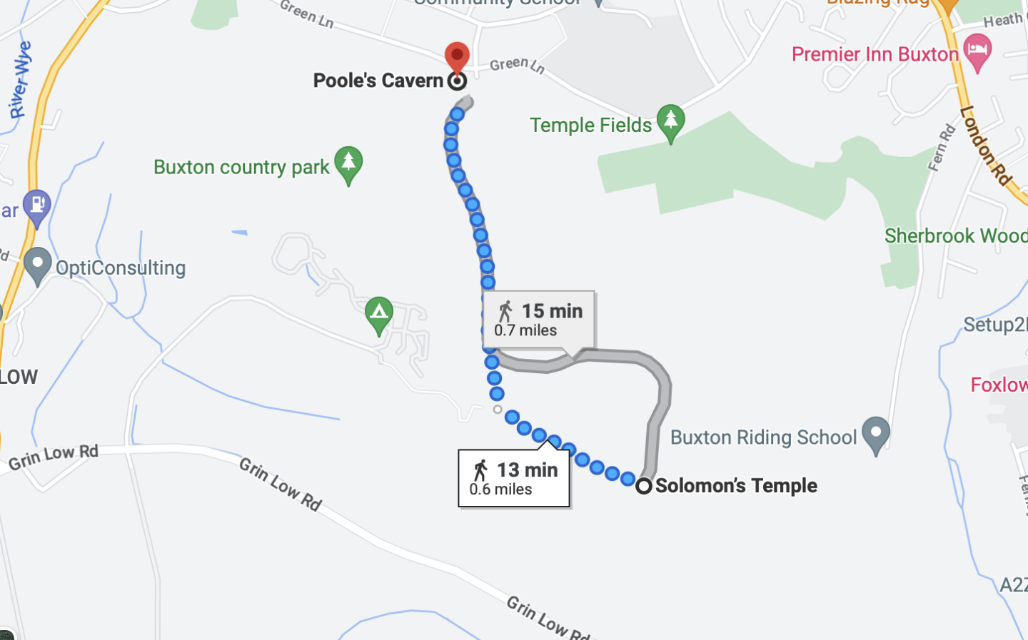 Soloman's Temple map easy walk, Easy Walks Peak District, - Soloman's Temple map easy walk, Easy Walks Peak District,