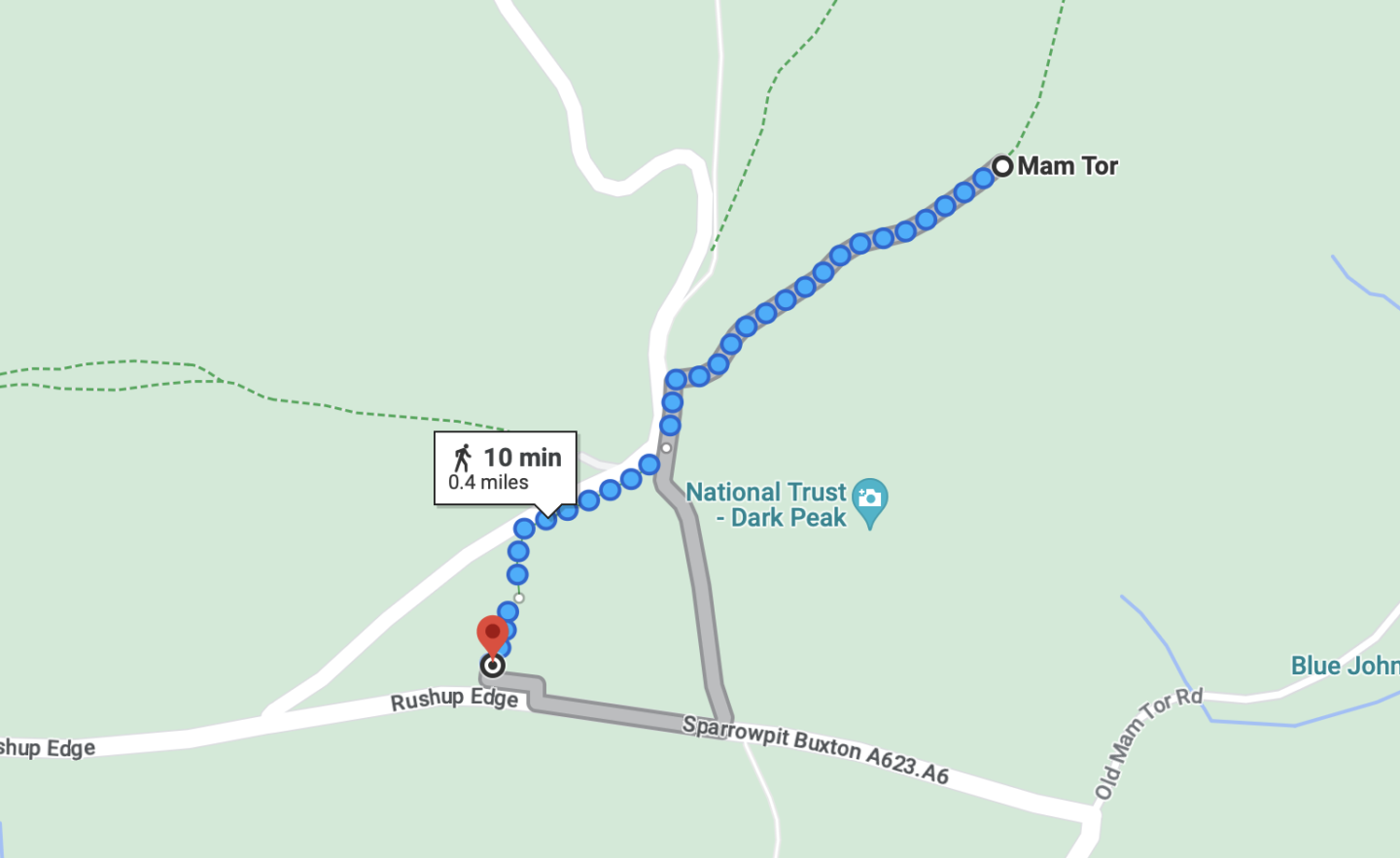 Mam Tor map easy walk, Easy Walks Peak District, - Mam Tor map easy walk, Easy Walks Peak District,