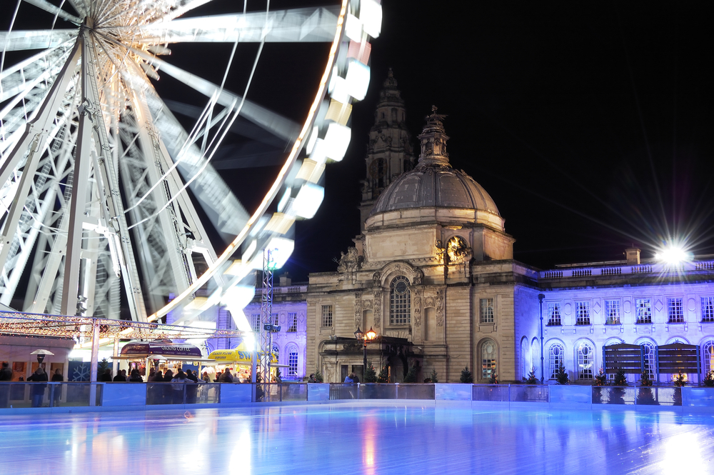 Wales in winter, Cardiff Christmas market and ice rink - Wales in winter, Cardiff Christmas market and ice rink