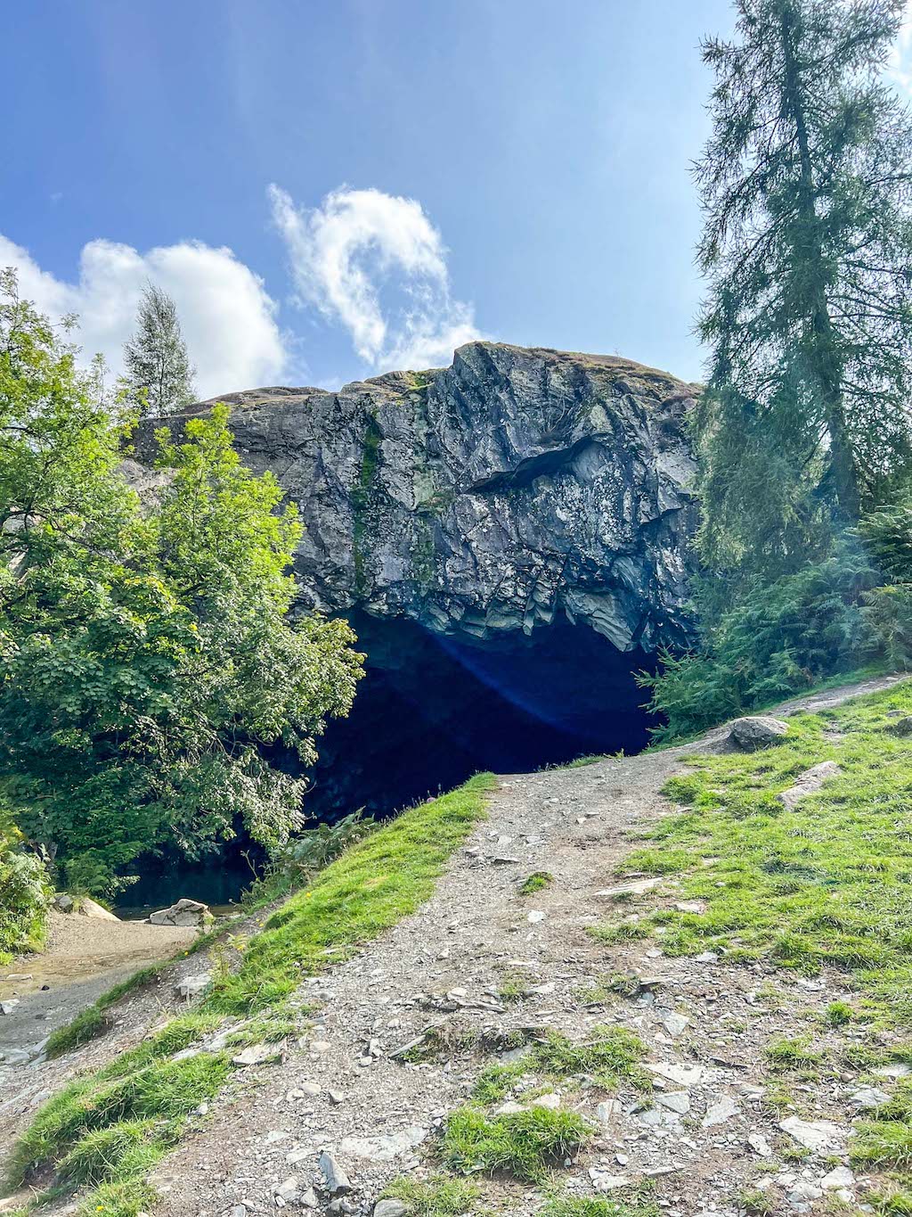 Rydal Cave from outside, Rydal Caves walk - Rydal Cave from outside, Rydal Caves walk