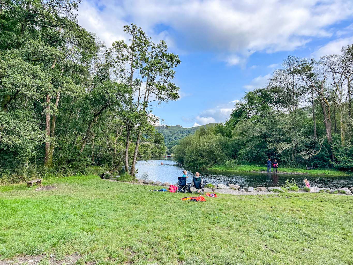 Rydal Caves river swimming spot, - Rydal Caves river swimming spot,