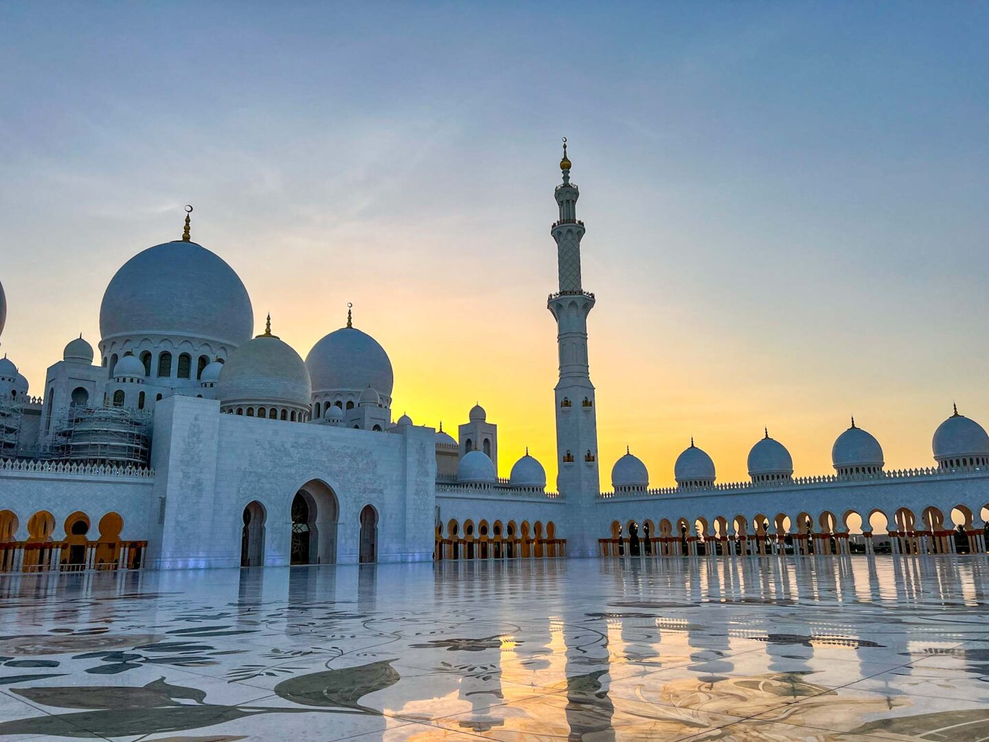 Sheikh Zayed Mosque with sunset skies, Visiting Sheikh Zayed Mosque, - Sheikh Zayed Mosque with sunset skies, Visiting Sheikh Zayed Mosque,