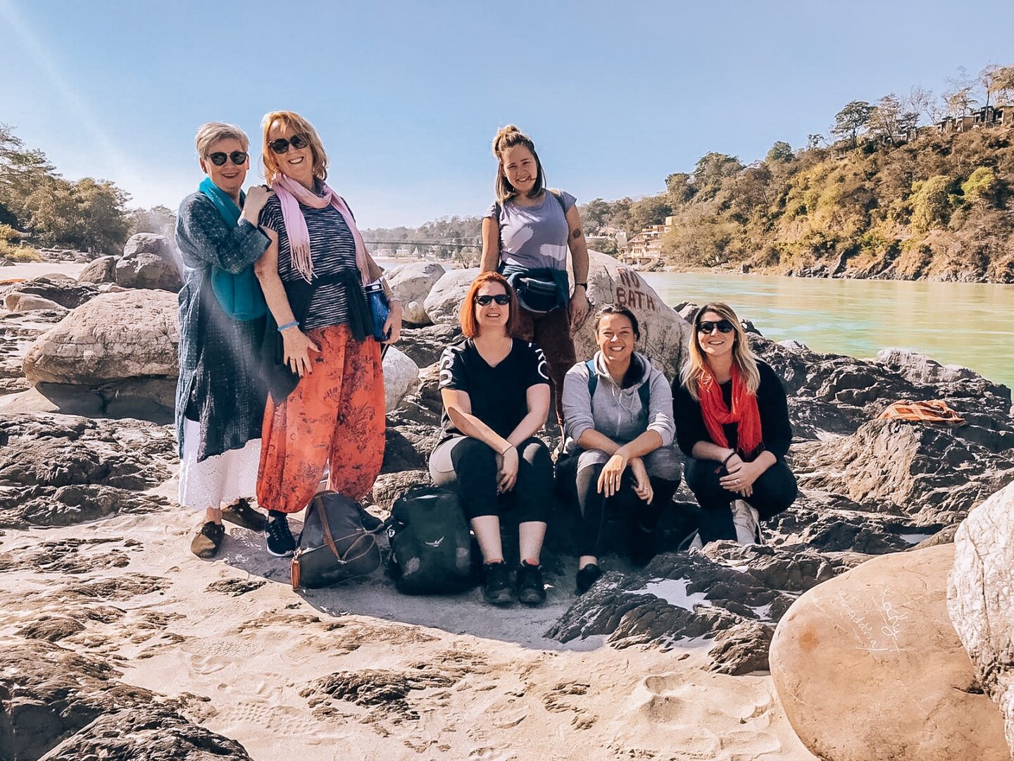 What to wear in India, tourists in rishikesh in coats in January - What to wear in India, tourists in rishikesh in coats in January