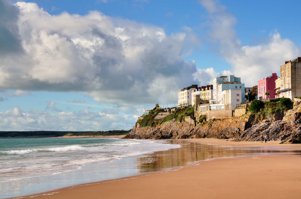 best beaches in South Wales, Tenby beach will colourful buildings - best beaches in South Wales, Tenby beach will colourful buildings