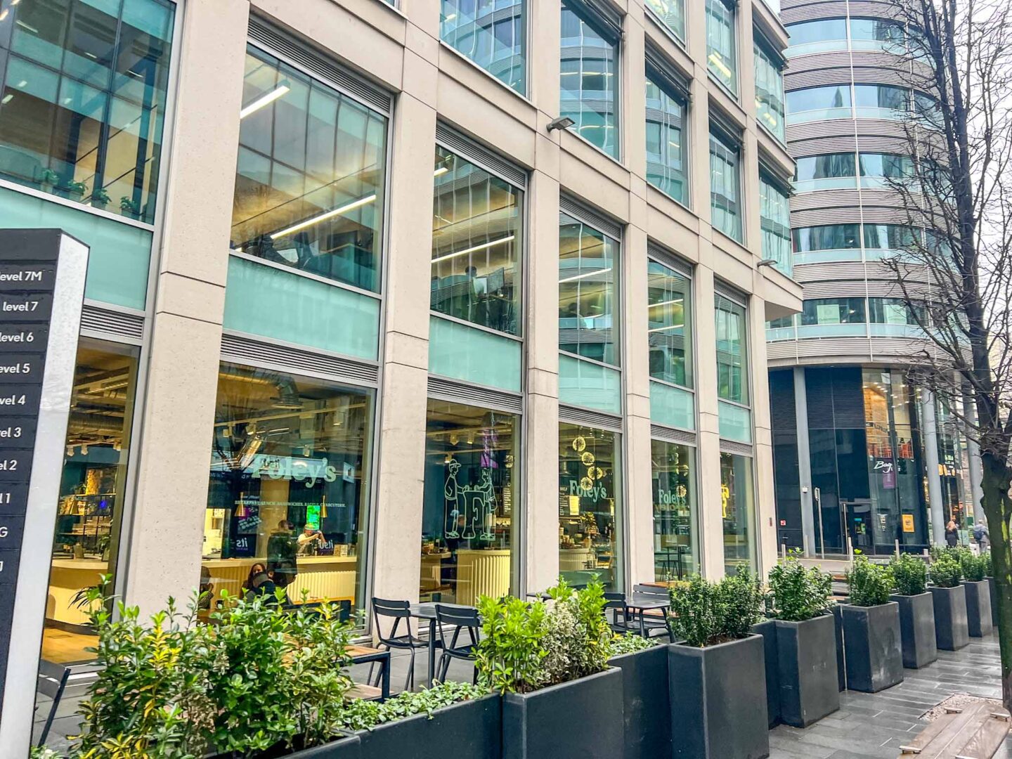 Manchester cafes to work from, Foleys Spinningfields from outside - Manchester cafes to work from, Foleys Spinningfields from outside