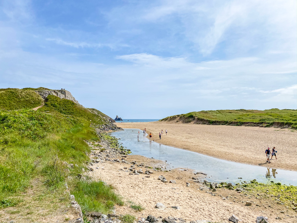 best beaches in South Wales, Broad Haven South Beach with river - best beaches in South Wales, Broad Haven South Beach with river