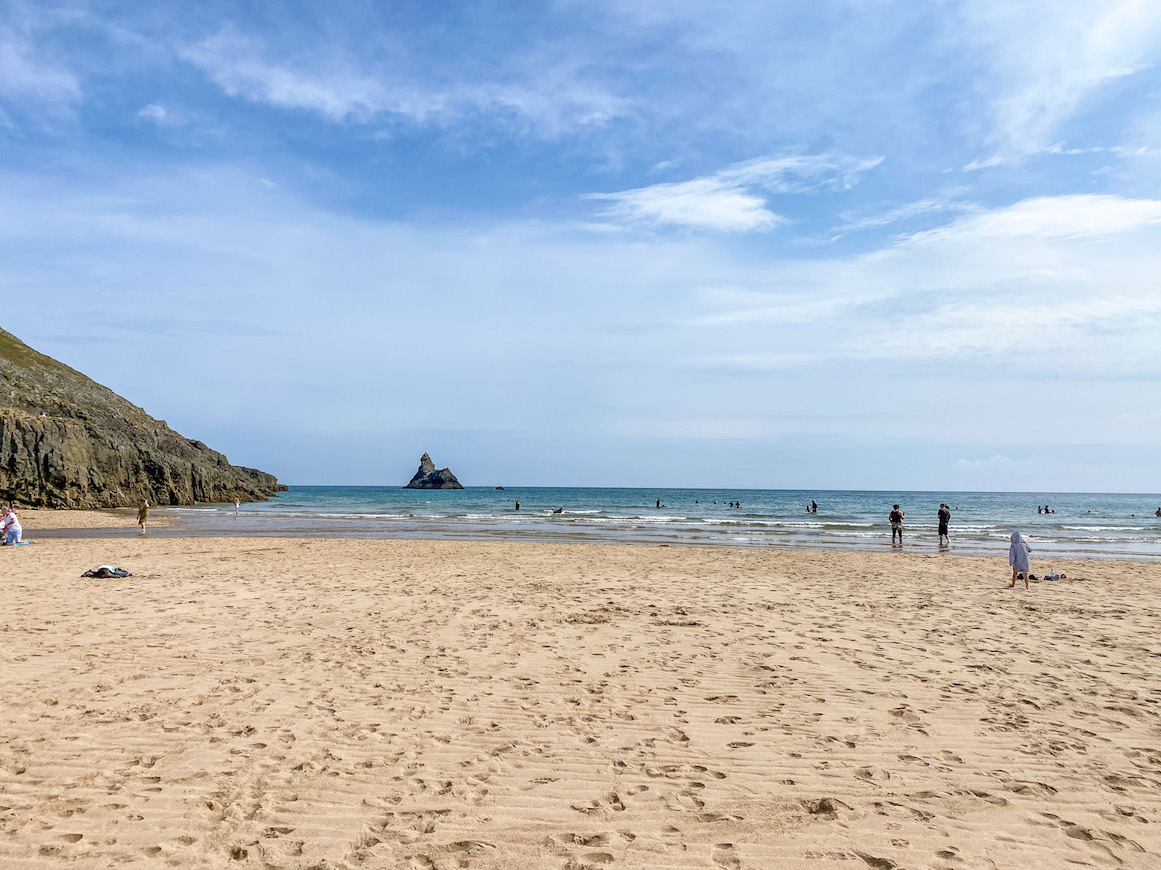 best beaches in South Wales, Broad Haven South Beach with sand and sea - best beaches in South Wales, Broad Haven South Beach with sand and sea