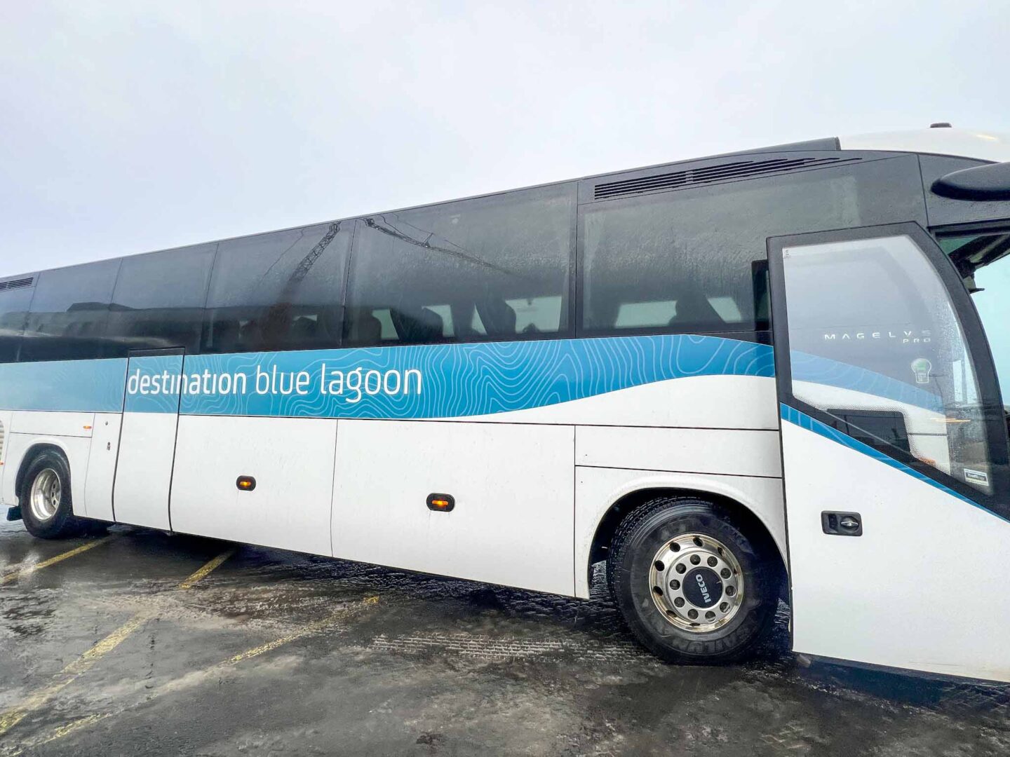 Visiting the Blue Lagoon, branded blue lagoon bus - Visiting the Blue Lagoon, branded blue lagoon bus