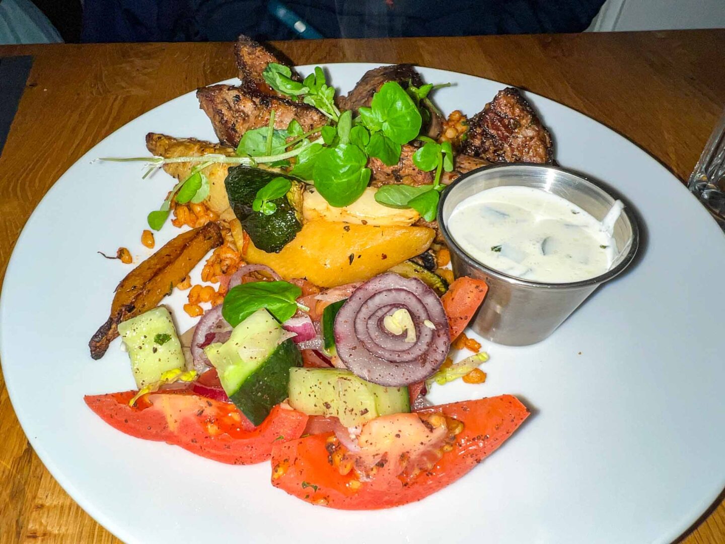 Halal Food Reykjavik, Halal Lamb Shish from Meze restaurant Reykjavik - Halal Food Reykjavik, Halal Lamb Shish from Meze restaurant Reykjavik
