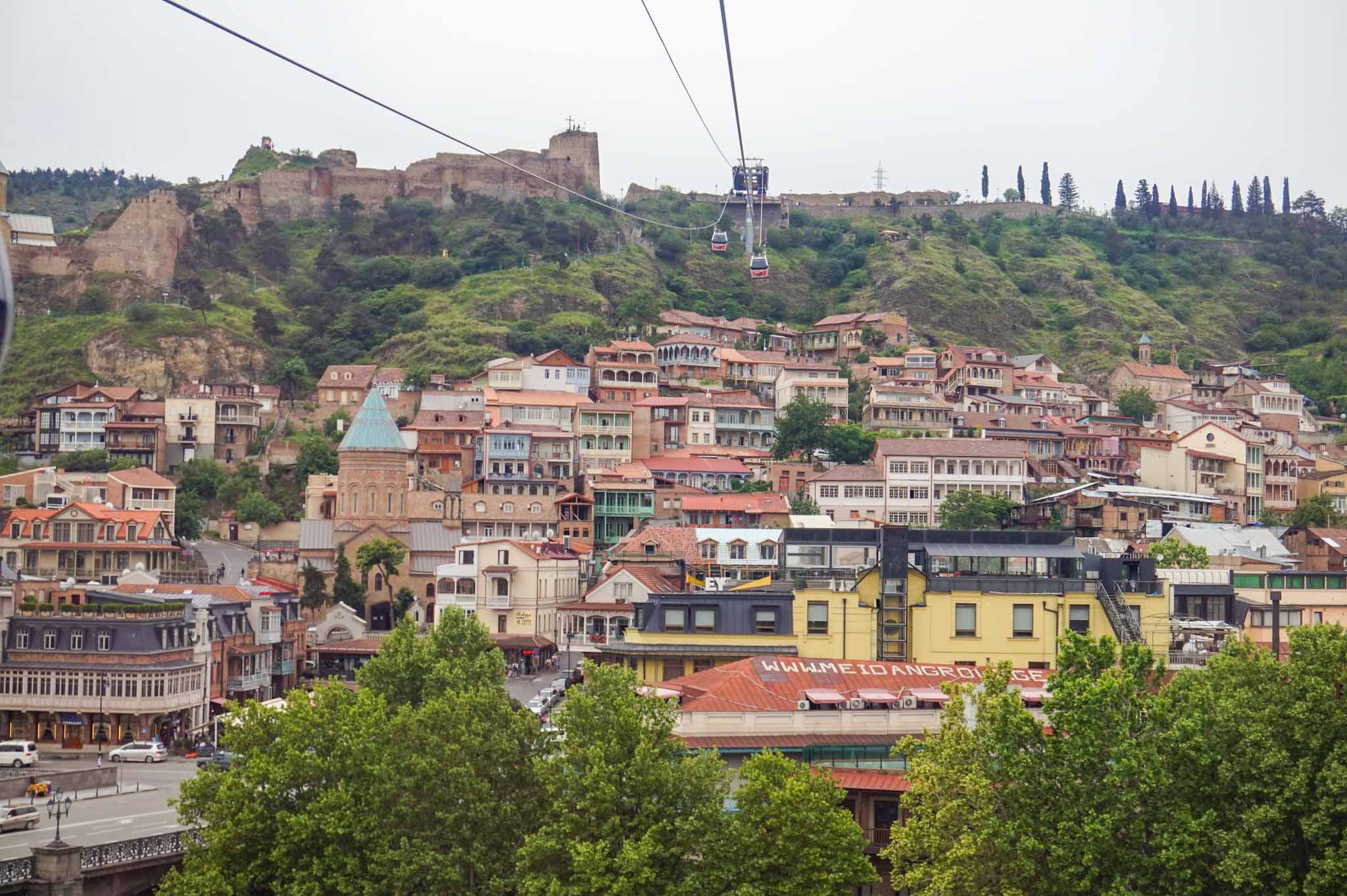 weekend breaks from Dubai, Tbilisi Georgia view from cable car