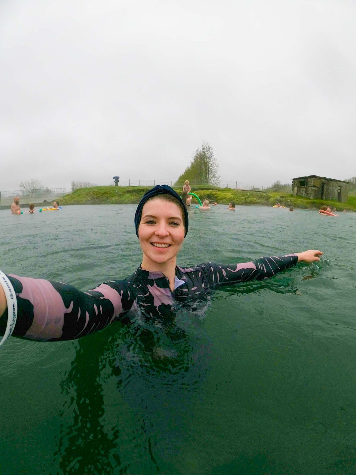 Halal Food Reykjavik, ellie in modest swimwear at pool in iceland - Halal Food Reykjavik, ellie in modest swimwear at pool in iceland