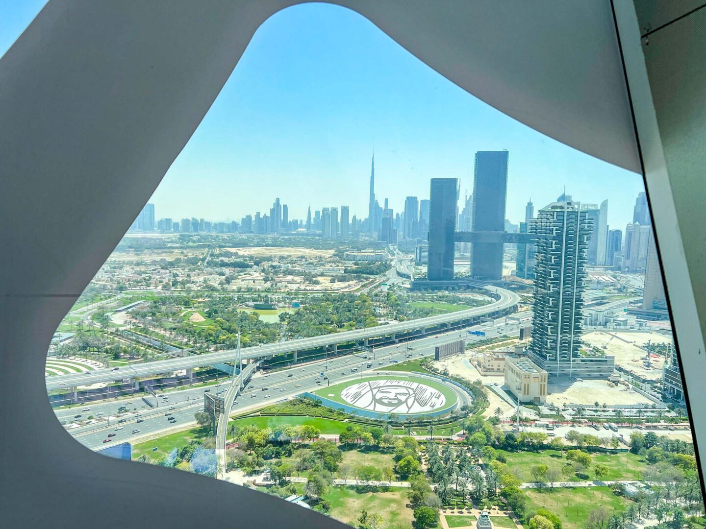 Dubai vs Abu Dhabi, view of Dubai from the Dubai Frame