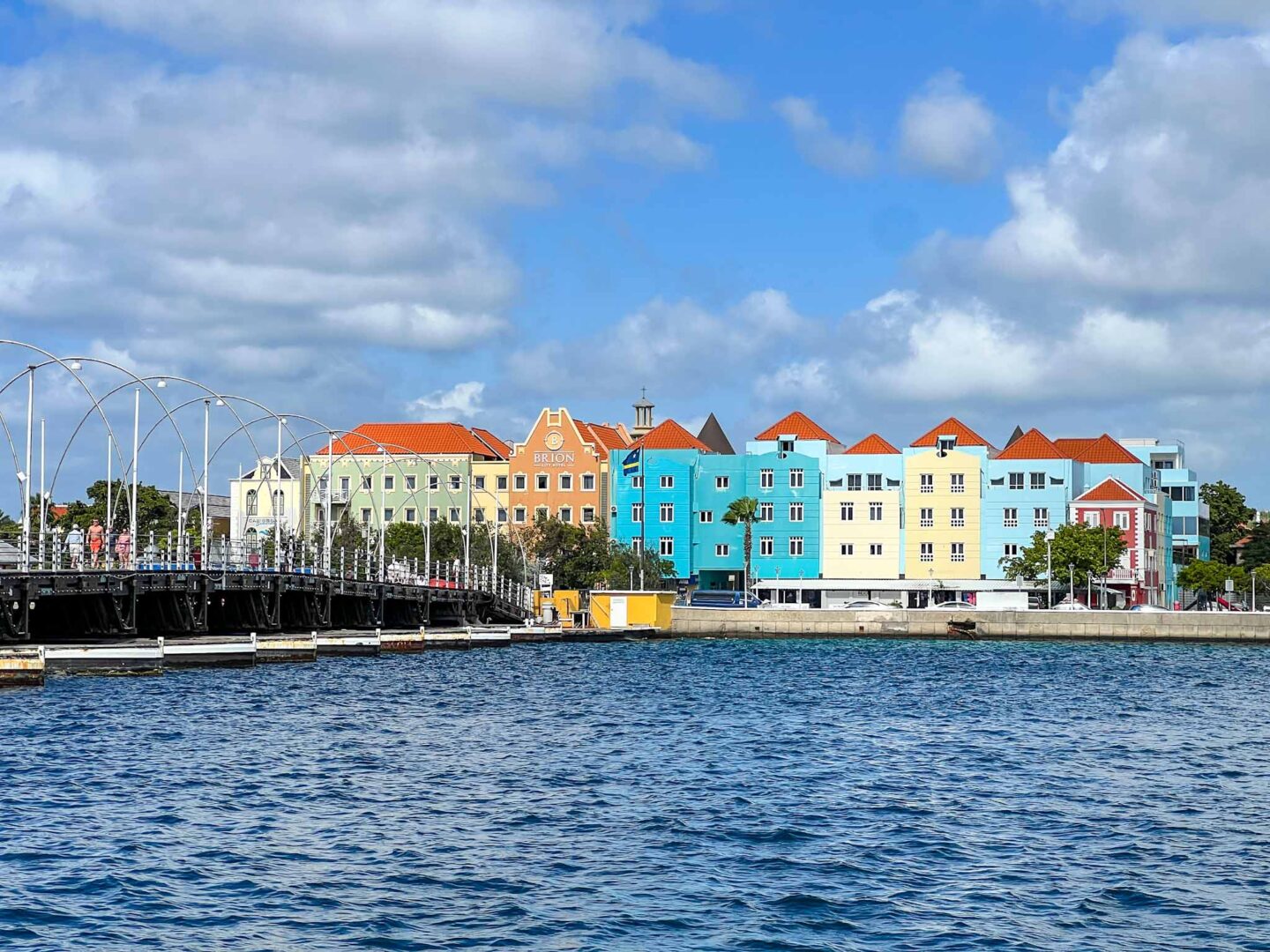 how to see islands on a Caribbean cruise, Queen Emma Bridge Willemtsad Curacao colourful buildings, - how to see islands on a Caribbean cruise, Queen Emma Bridge Willemtsad Curacao colourful buildings,