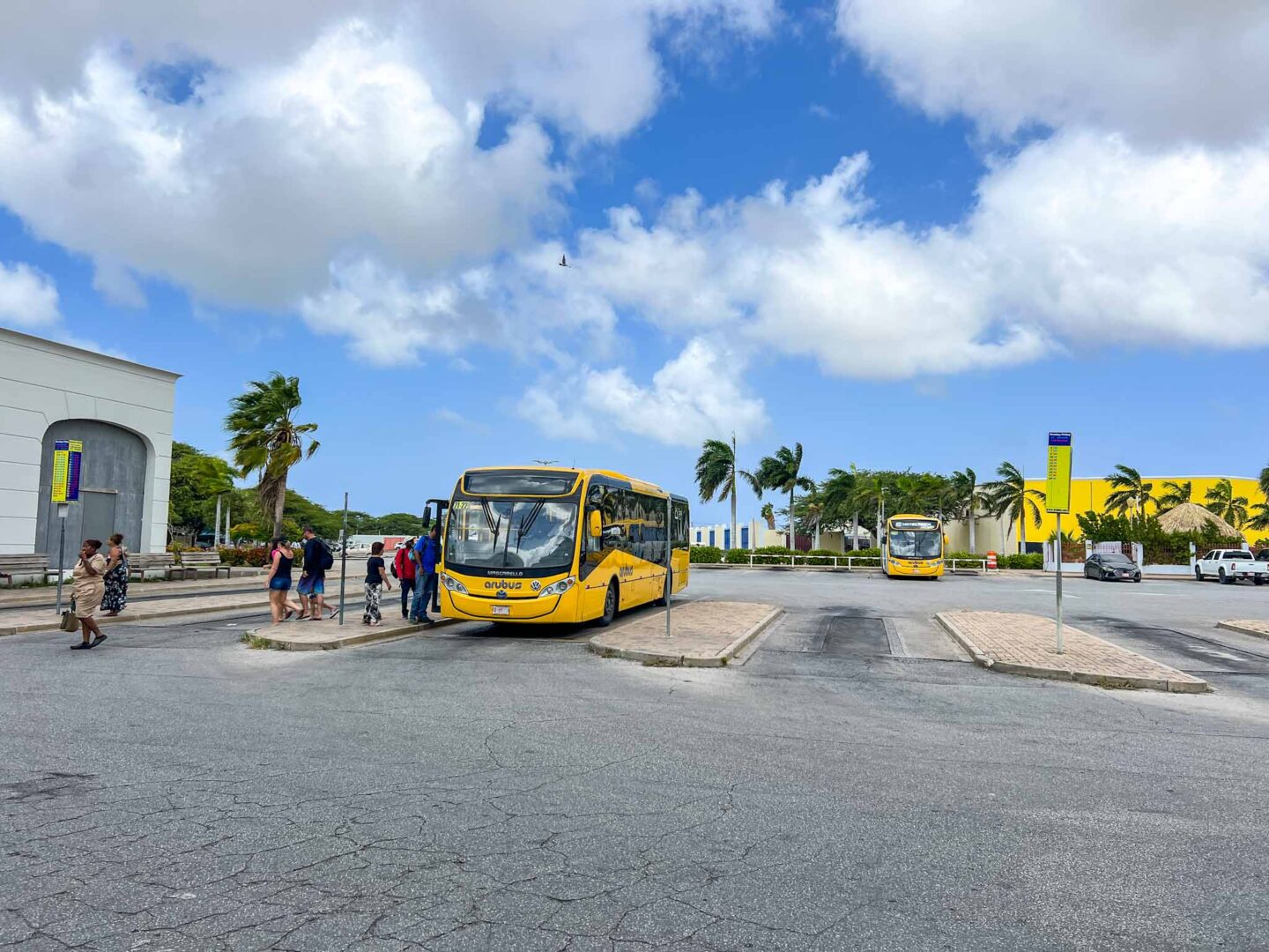 how to see islands on a Caribbean cruise, Aruba Oranjestad bus terminal - how to see islands on a Caribbean cruise, Aruba Oranjestad bus terminal