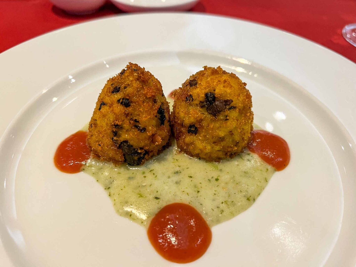 Tui cruise review, Arancini dish from Italian restaurant onboard Marella Discovery 2
