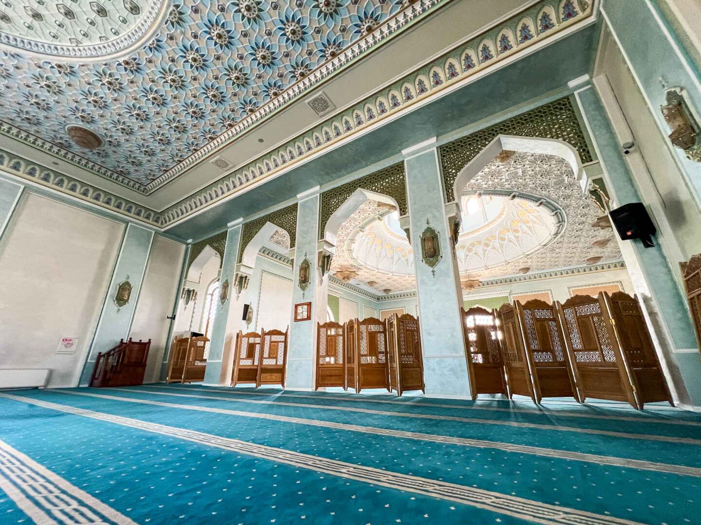 halal travel in Uzbekistan, inside ladies area of mosque in Tashkent - halal travel in Uzbekistan, inside ladies area of mosque in Tashkent