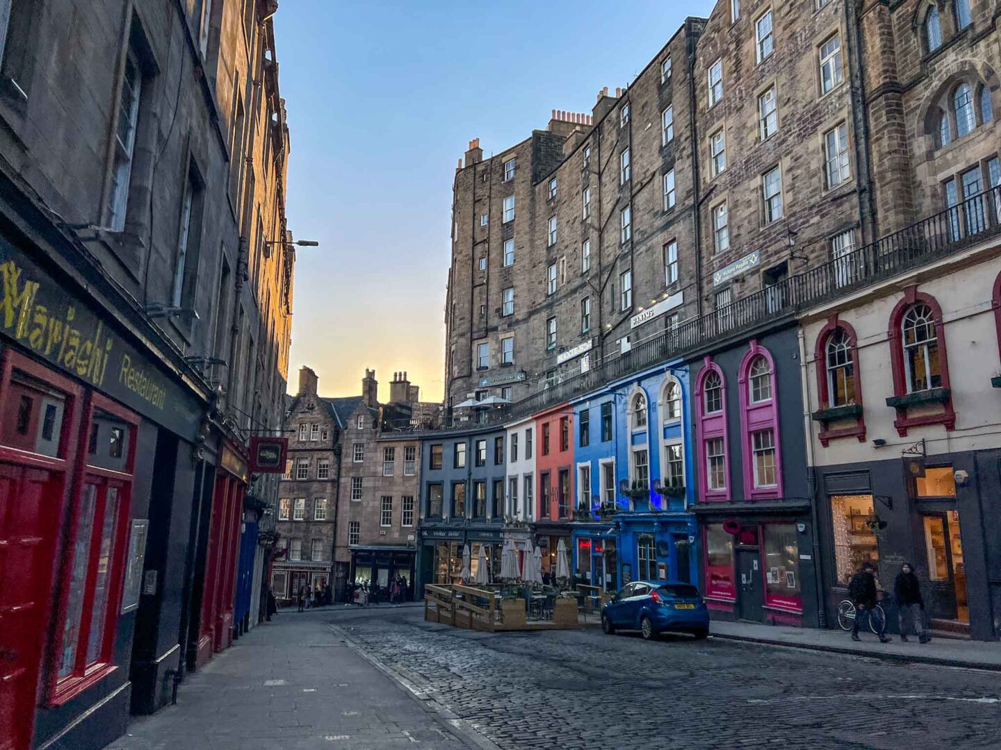 5 day Scotland itinerary, colourful buildings in Edinburgh old town - 5 day Scotland itinerary, colourful buildings in Edinburgh old town