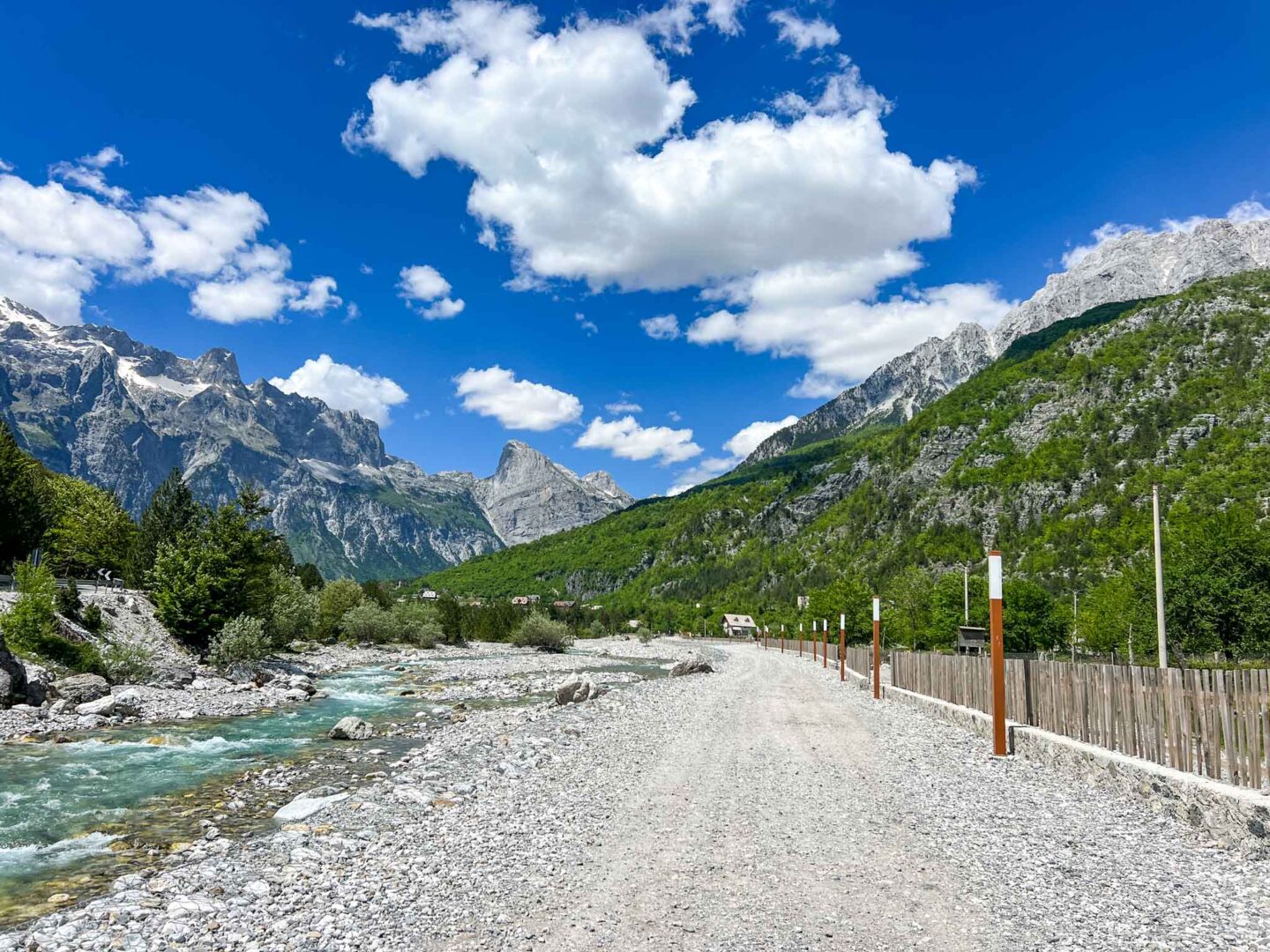 one day in Theth Albania, footpath along river leading to Theth waterfall - one day in Theth Albania, footpath along river leading to Theth waterfall