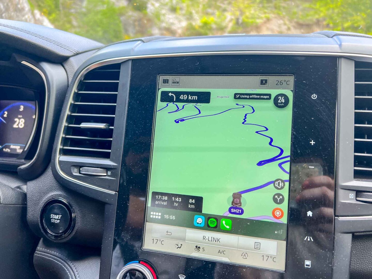 one day in Theth Albania, gps showing windy roads to Theth - one day in Theth Albania, gps showing windy roads to Theth