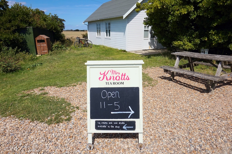 sign for Mrs Knotts tearoom at South Foreland lighthouse - sign for Mrs Knotts tearoom at South Foreland lighthouse