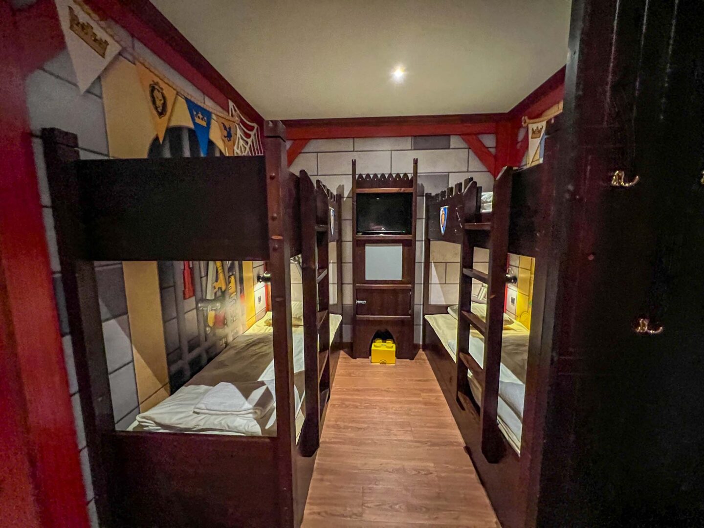 things to do in Billund, LEGOLAND Castle Hotel knights room bunk beds