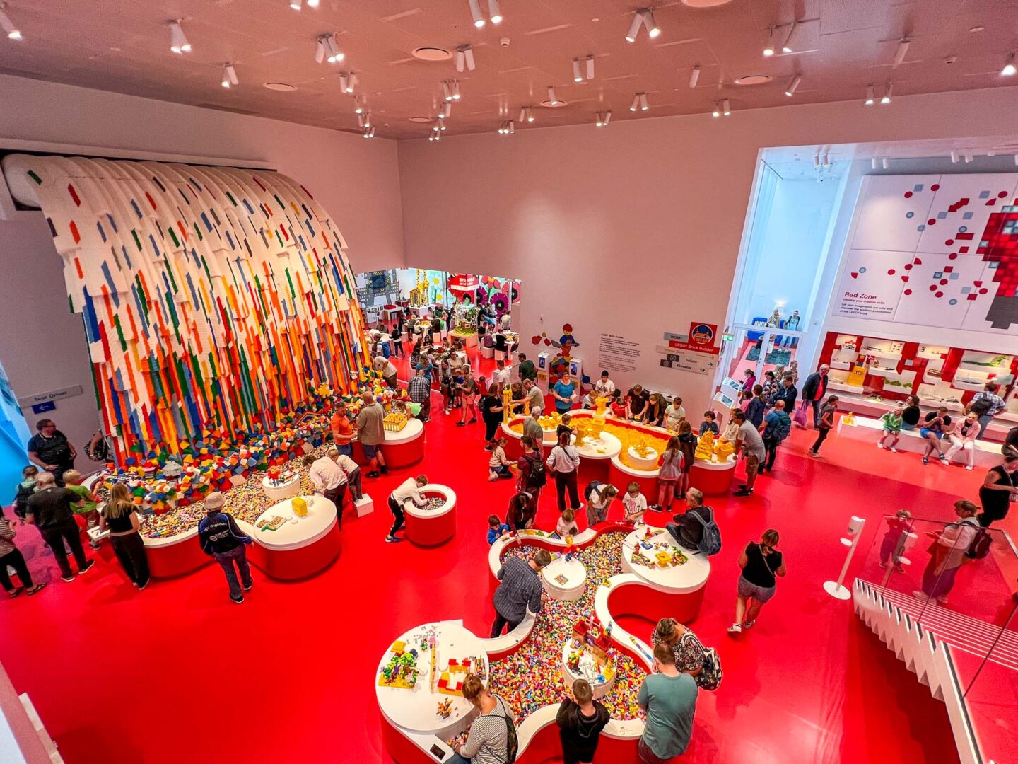 things to do in Billund, inside LEGO house red room - things to do in Billund, inside LEGO house red room