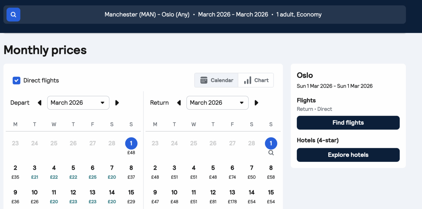 how to use Skyscanner for searching for an extreme day trip