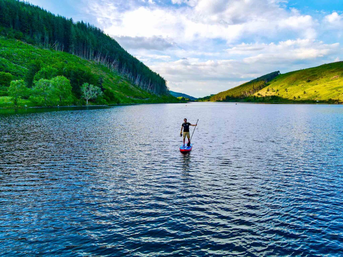 things to do in Snowdonia National Park,  paddle boarding on a lake in Snowdonia