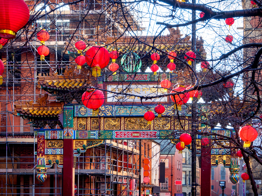 Things to Do in Manchester This February Half Term, Chinese new year lanterns and Chinatown gate in manchester