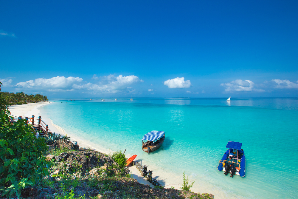 best countries to visit in July, sea on Zanzibar beach