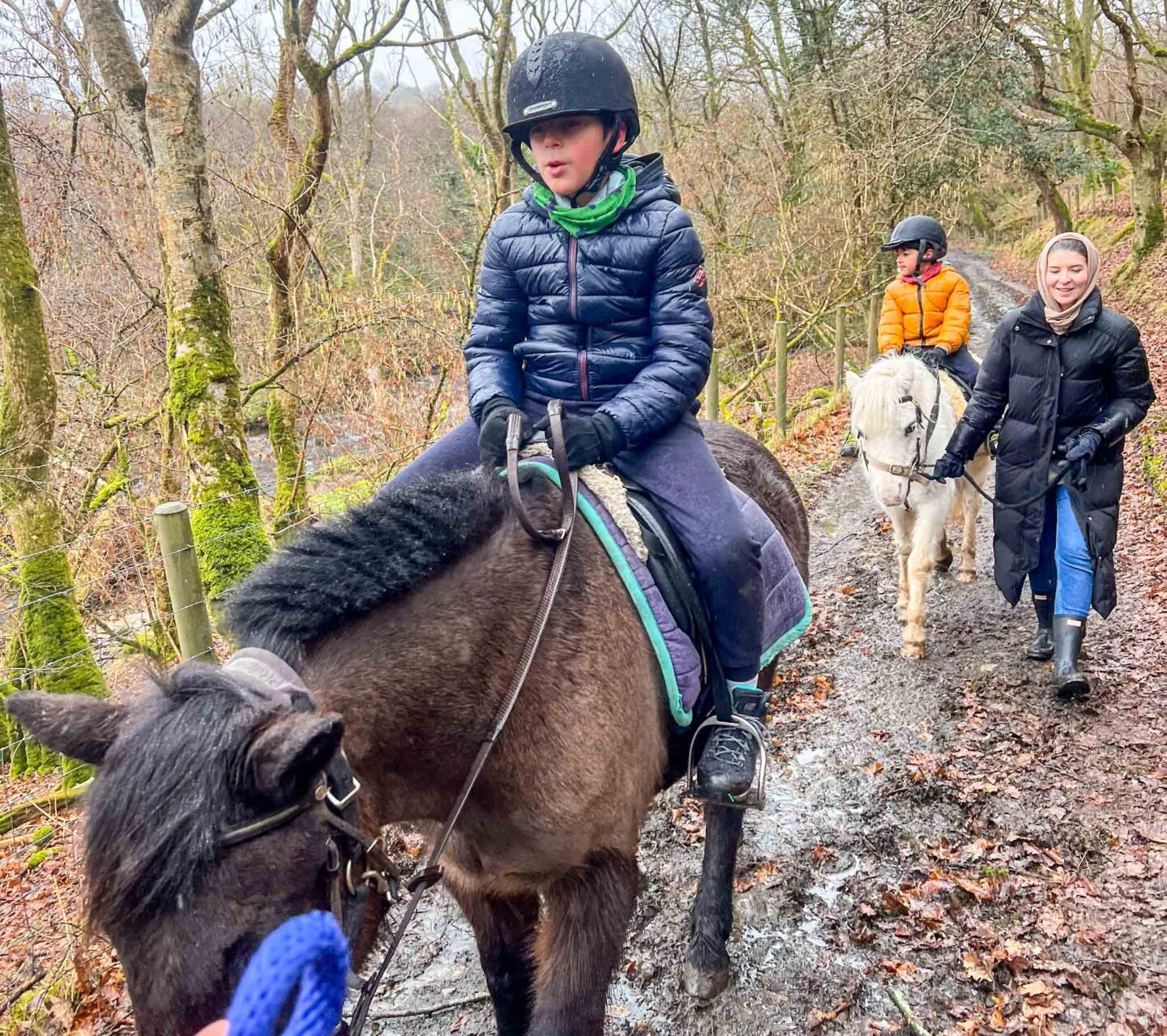 things to do in Snowdonia National Park, children on ponies with snowdonia riding school