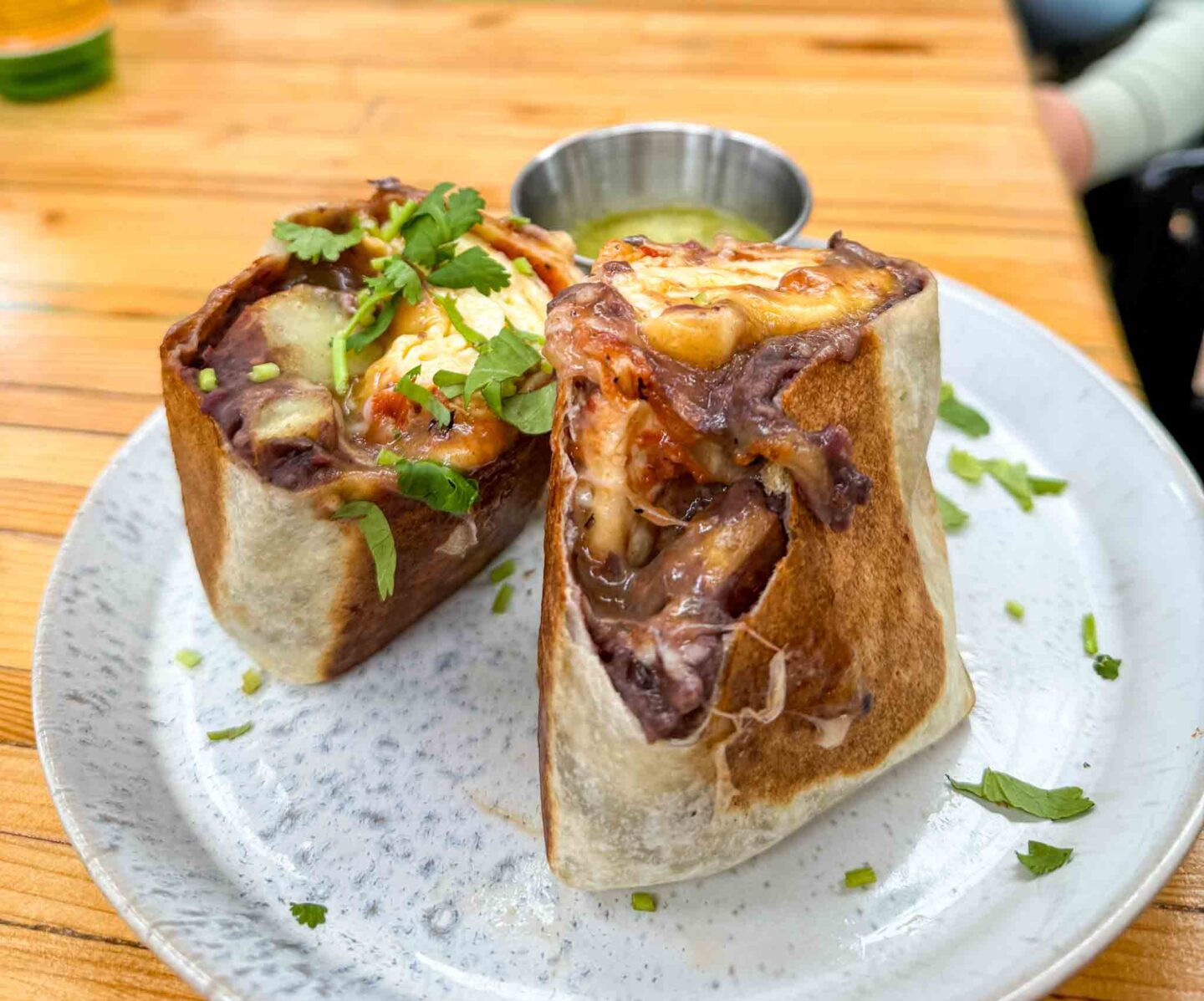 breakfast brunch Altrincham, breakfast burrito from Altrincham market