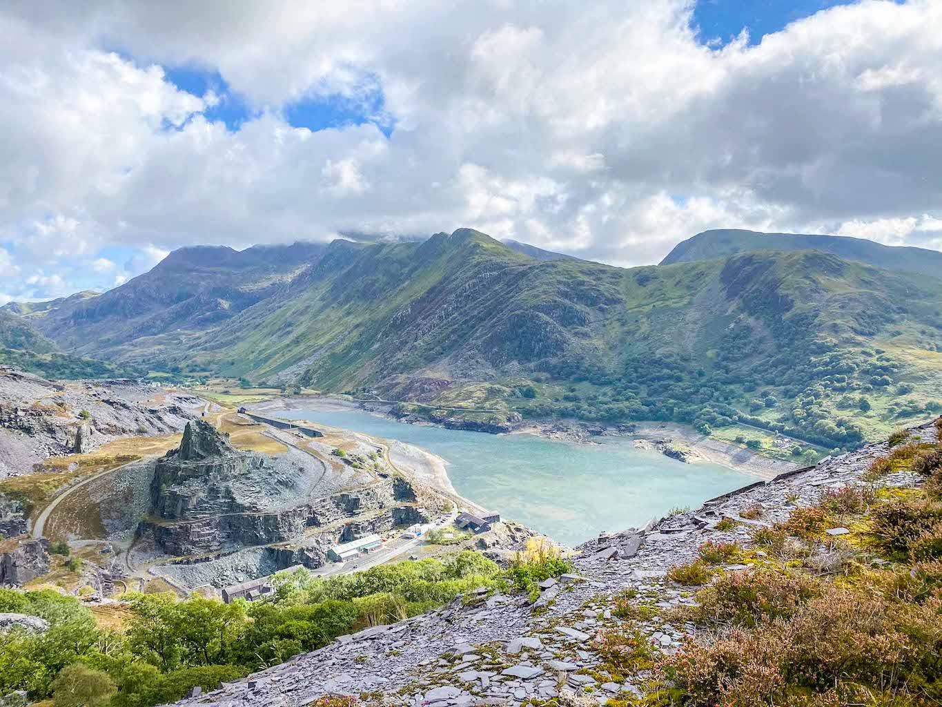 things to do in Snowdonia National Park, view from Dinorwig Quarry Walk
