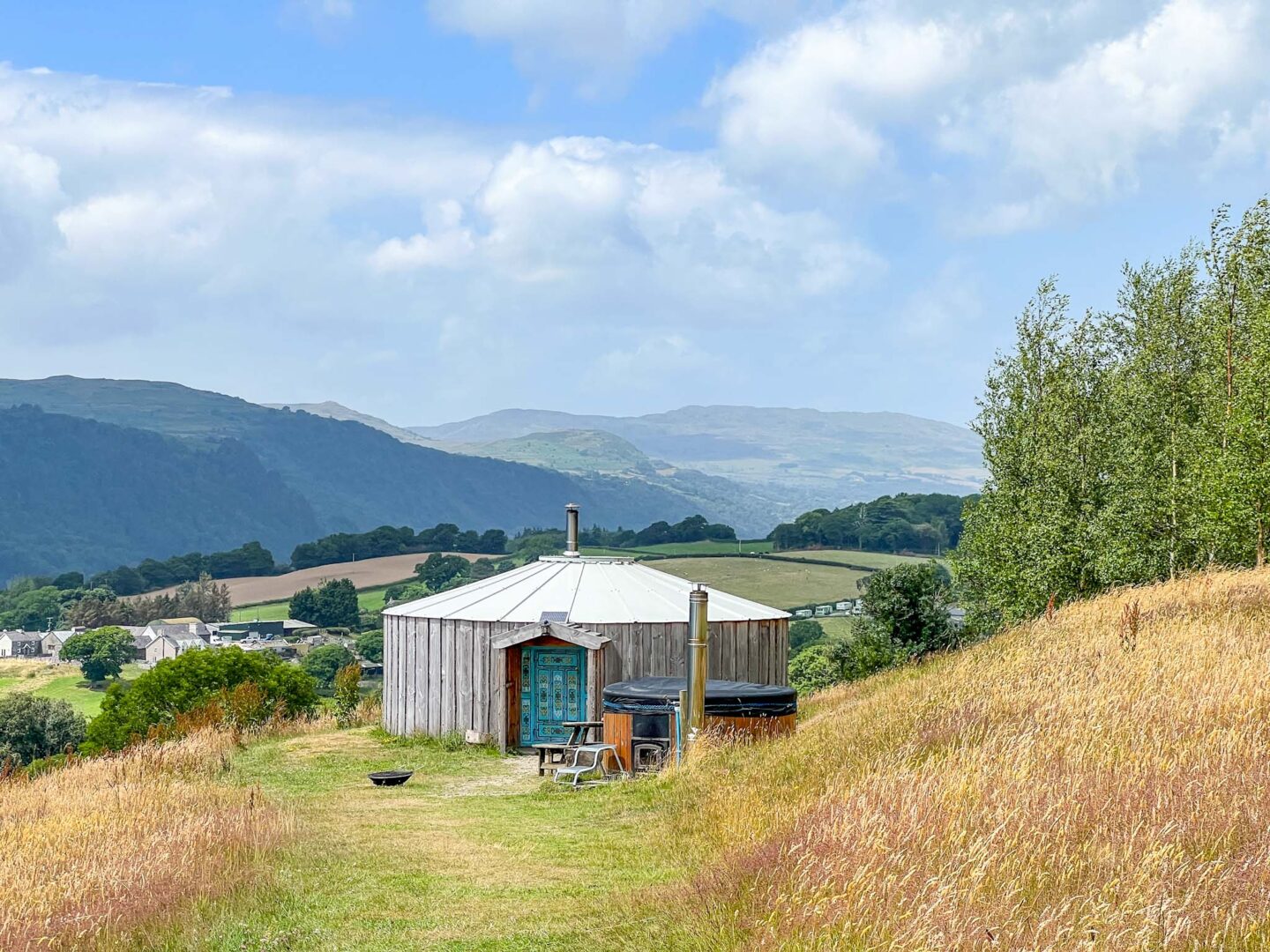 things to do in Snowdonia, glamping yurt in the mountains