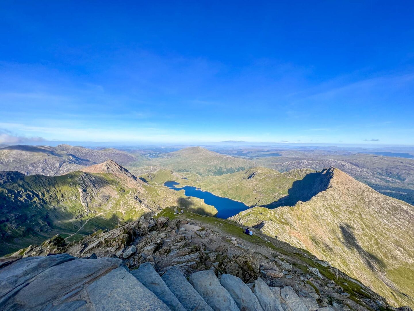 things to do in Snowdonia National Park, view from the top of mount snowdon