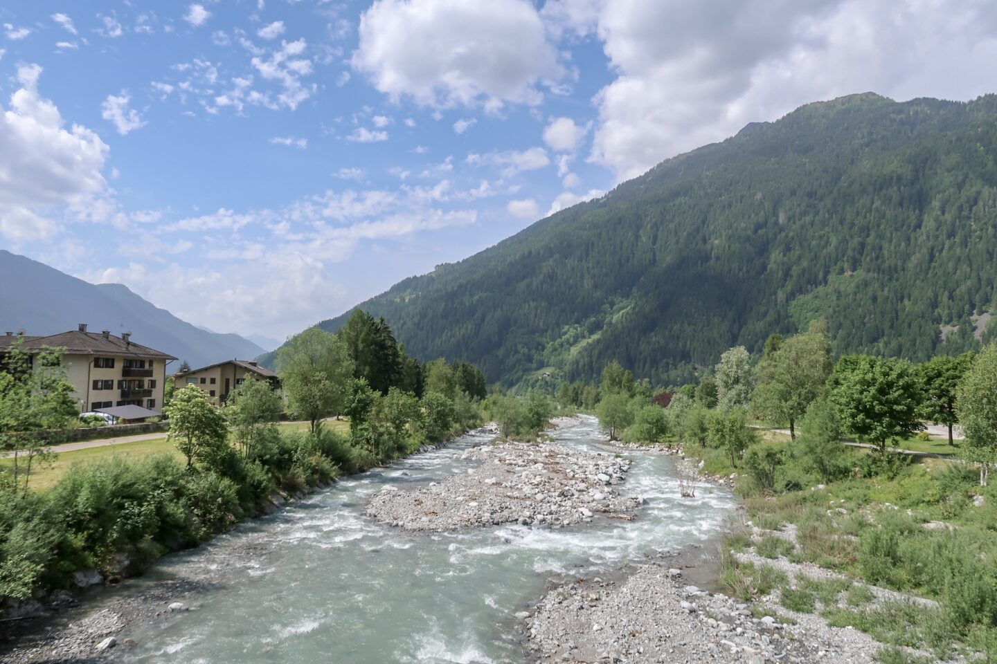 best countries to visit in June, Dolomites region with blue sky in June