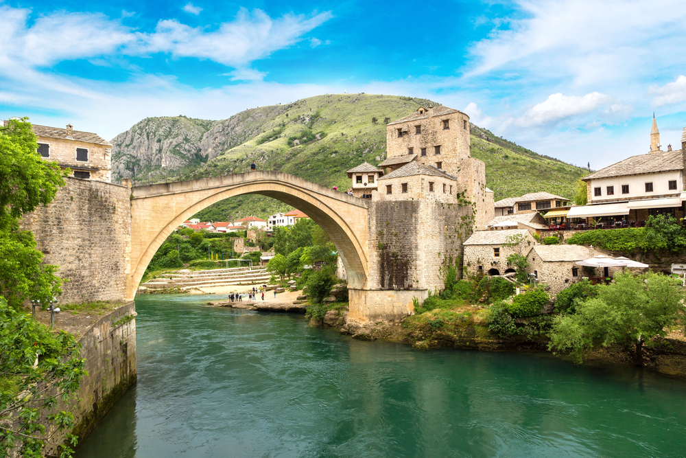 best countries to visit in June, Mostar bridge in Bosnia